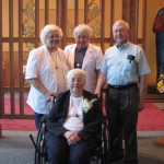 Sister Ann with her sister, Sister Margaret, Sister Seraphim and her brother, Joe.